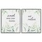Stupell Industries Soothing Bathroom Greenery Words 2pc Framed Giclee Set, design by Lettered and Lined